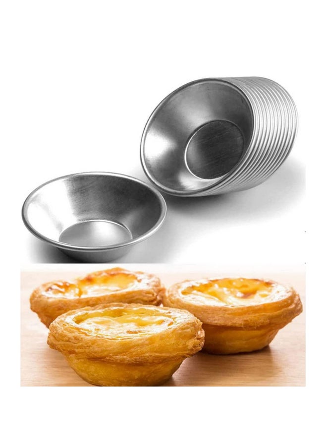 25Pack Egg Tart Moulds Tiny Pie Tartlets Dessert Mould Pans Tin Puto Cup Bakeware Muffin Cupcake Cake Cookie Mould Baking Tool Round Resuable Nonstick - Image 1